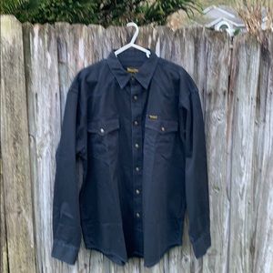 Men’s indigo blue western shirt xxl